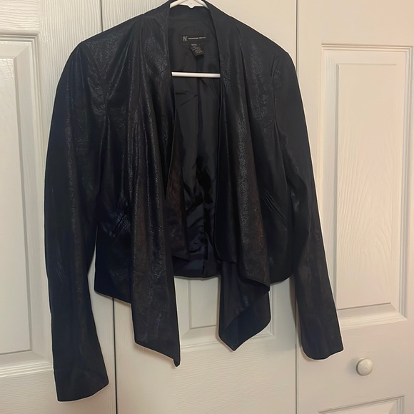 Navy INC International Concepts Waterfall Blazer - Picture 1 of 9